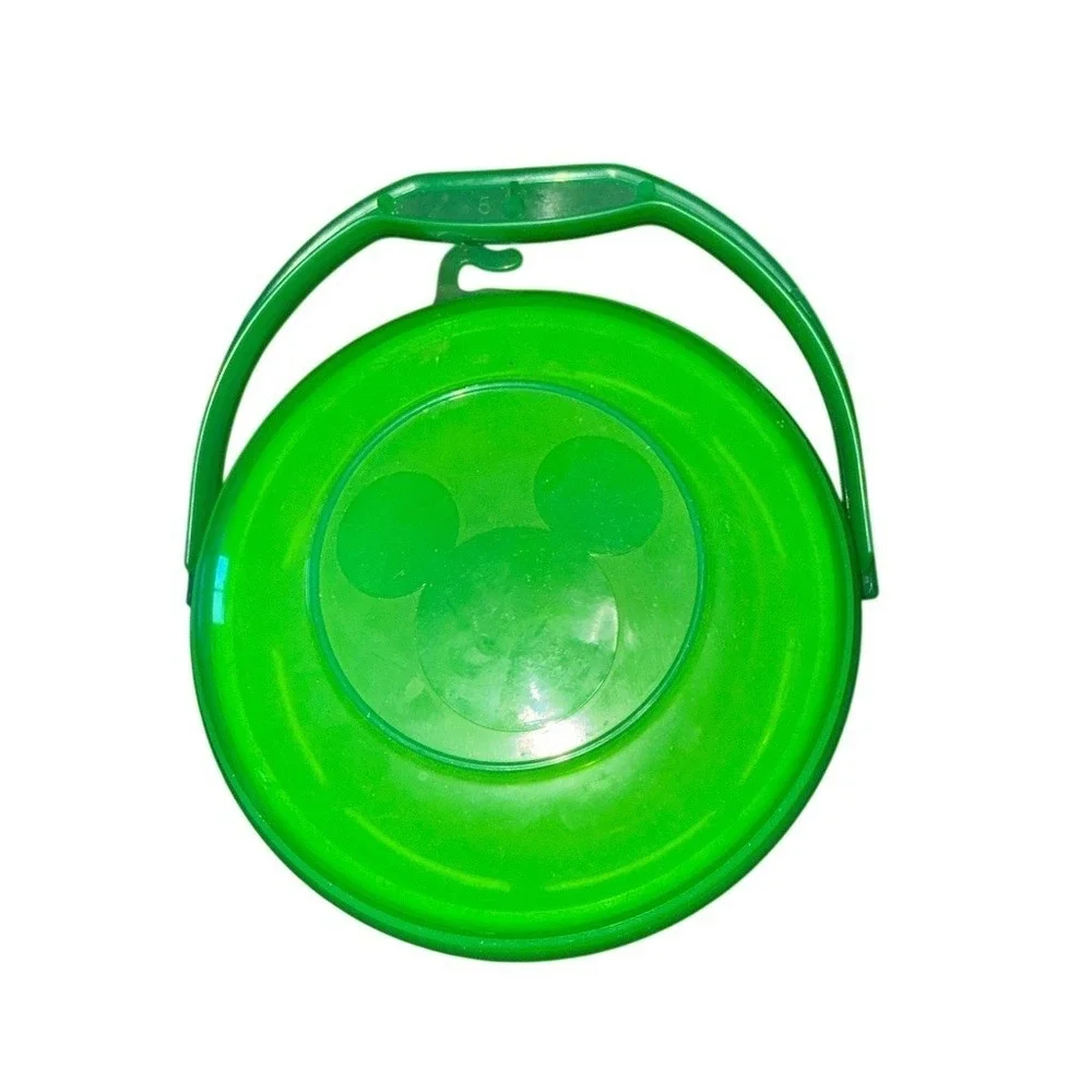 Walt Disney World Park Icons Popcorn Bucket Translucent Green‎ Mickey Lid